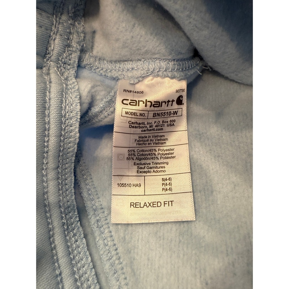 Carhartt Womens Relaxed Fit Fleece Jogger Light Blue BN5510-W Small NWT - Picture 5 of 11